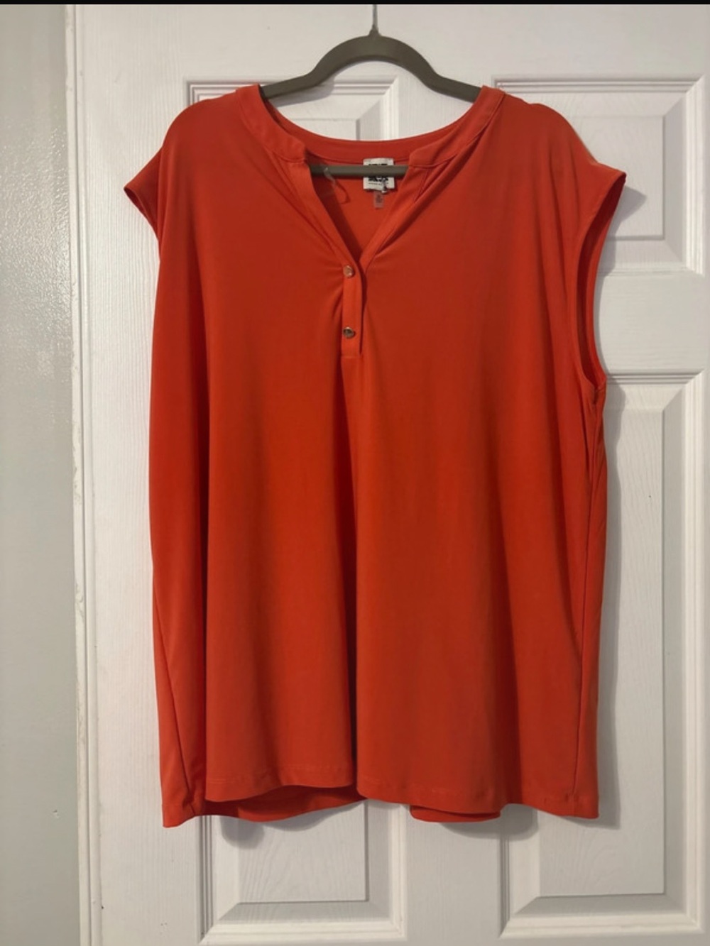Anne Klein Women’s Sleeveless Blouse - Vibrant Orange